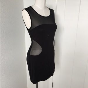 Topshop sleeveless mesh see-through tunic